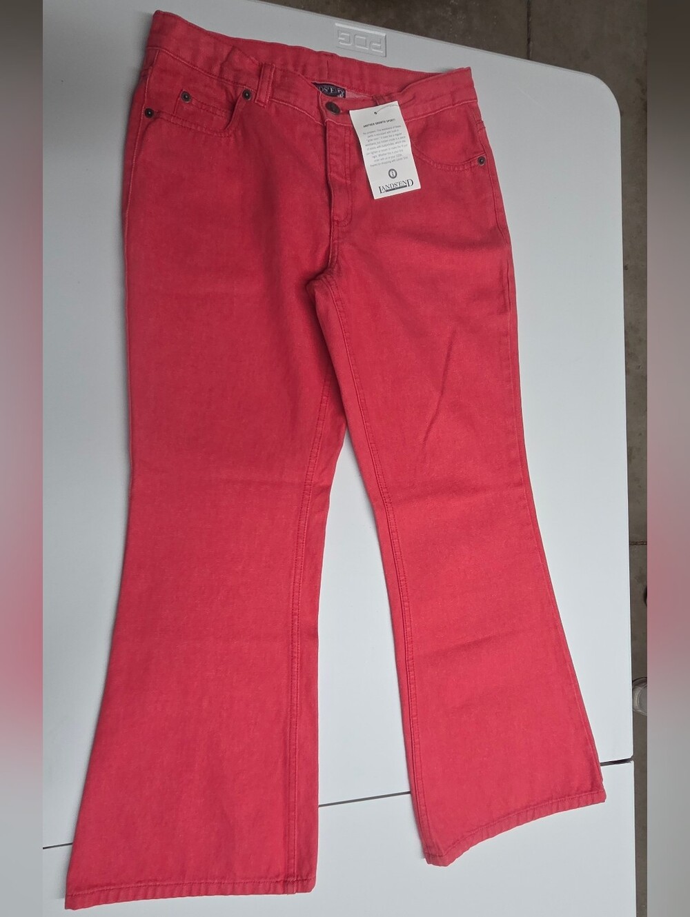 Lands' End Coral Flare Pants
